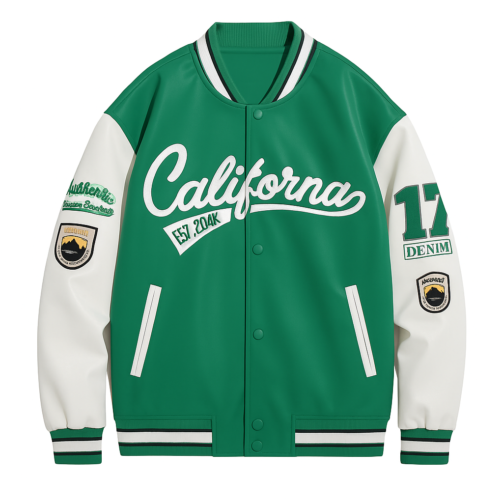 Veste Pilote Vert California Y2K