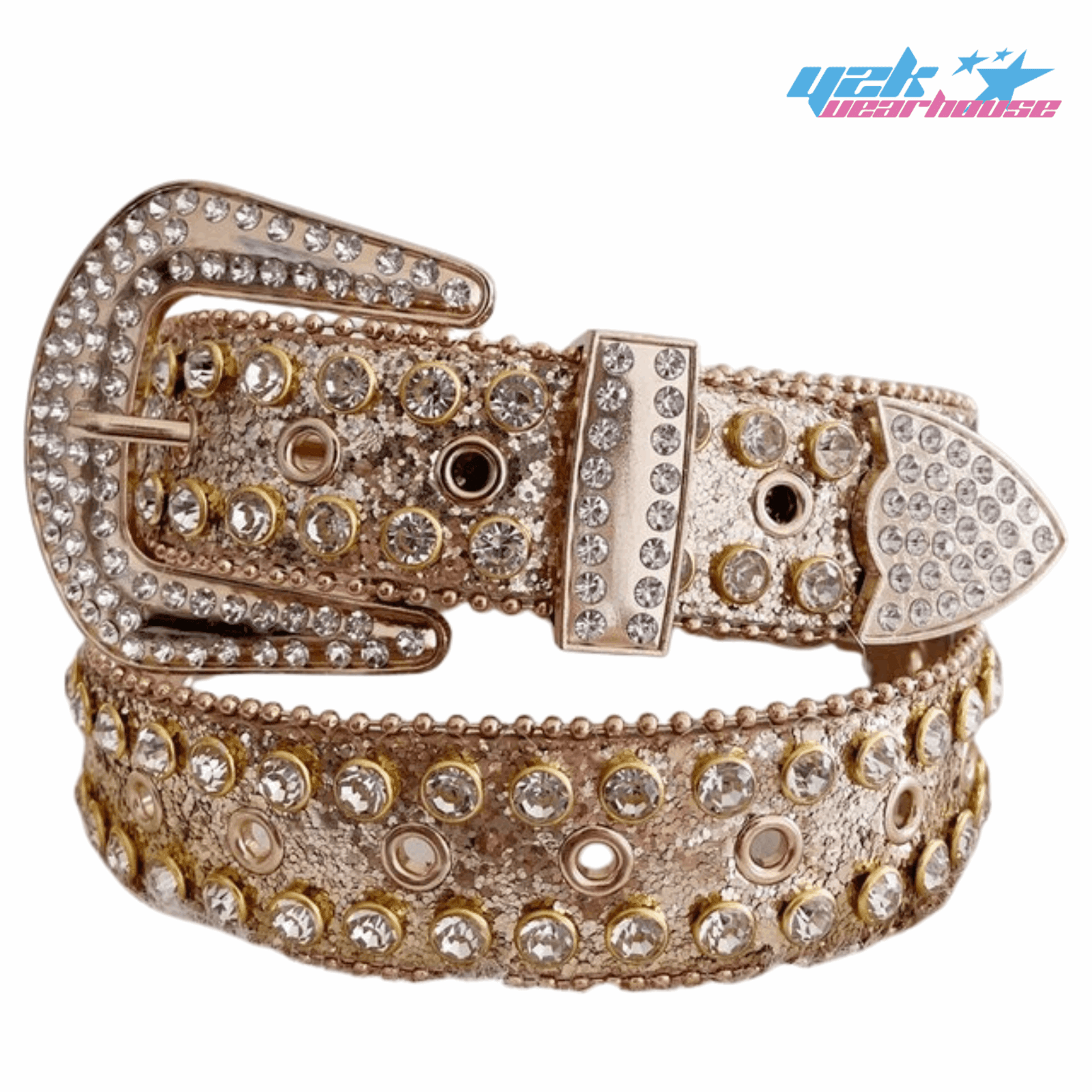 Ceinture Strass Or Y2K