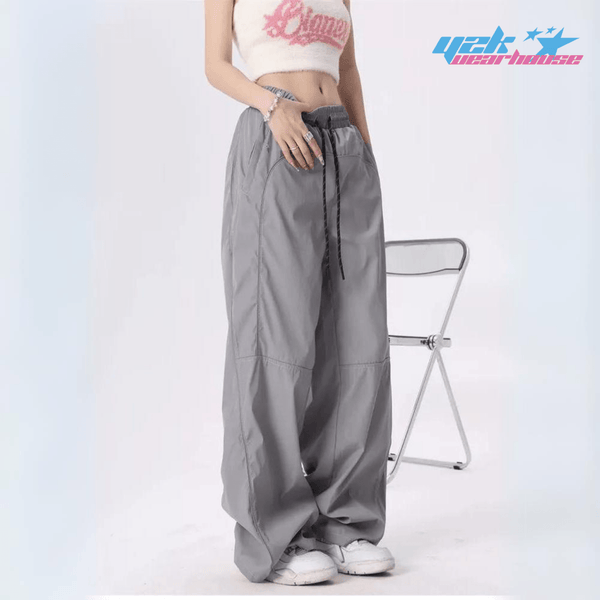 Y2K Gray Baggy Joggers - Y2K Wearhouse