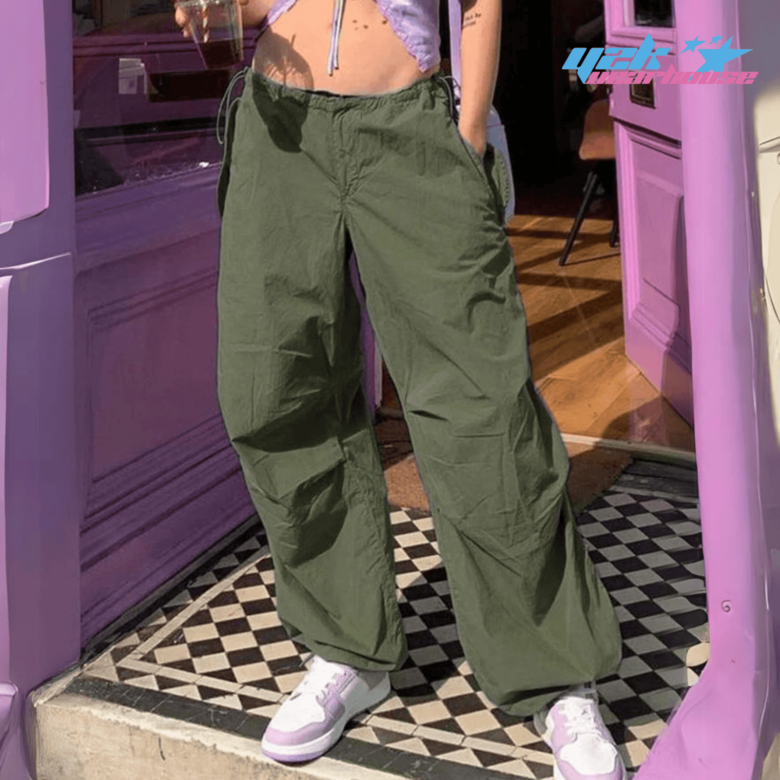 Pantalon Parachute Y2K