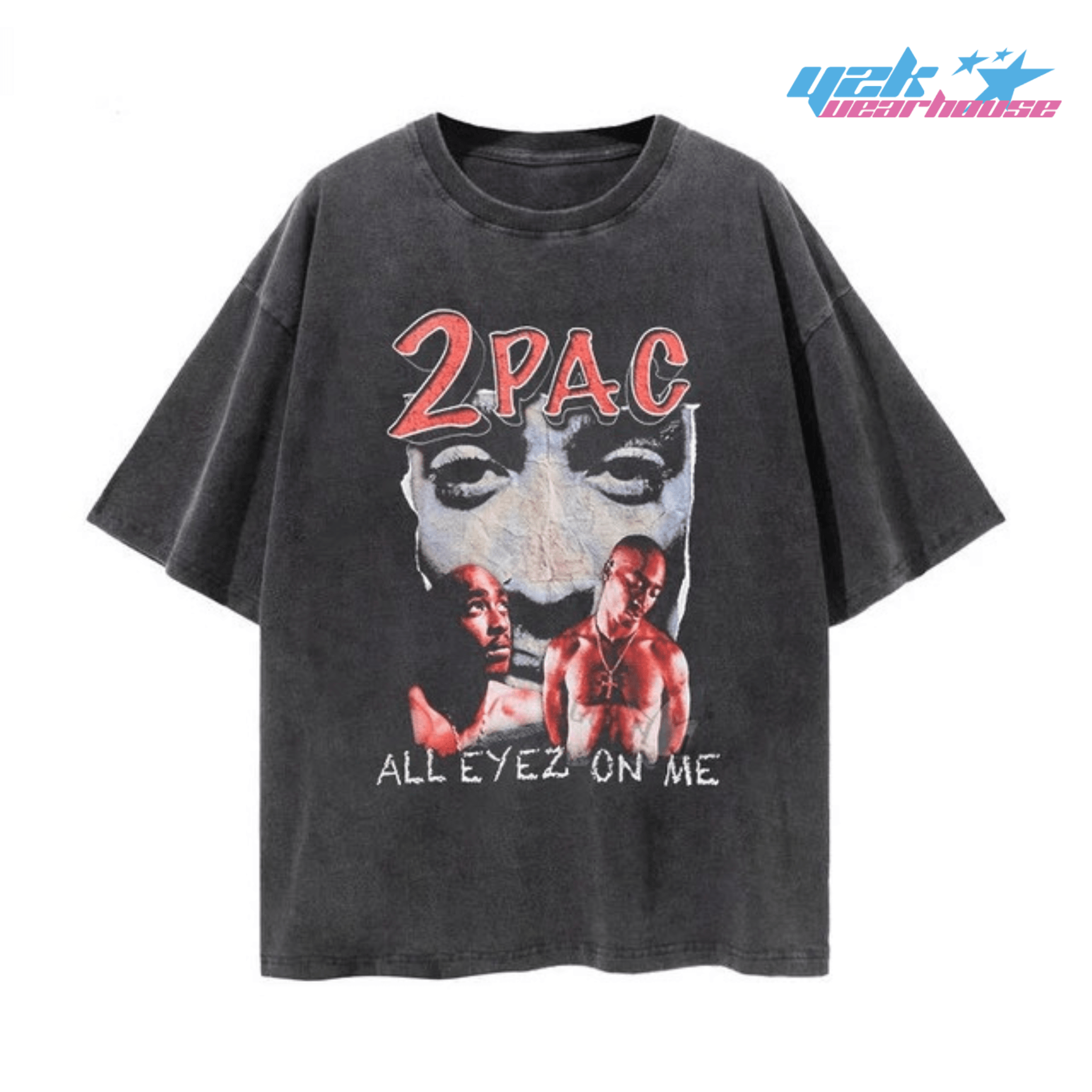 Camiseta 2PAC Y2K Homenagem em estilo a Tupac Shakur