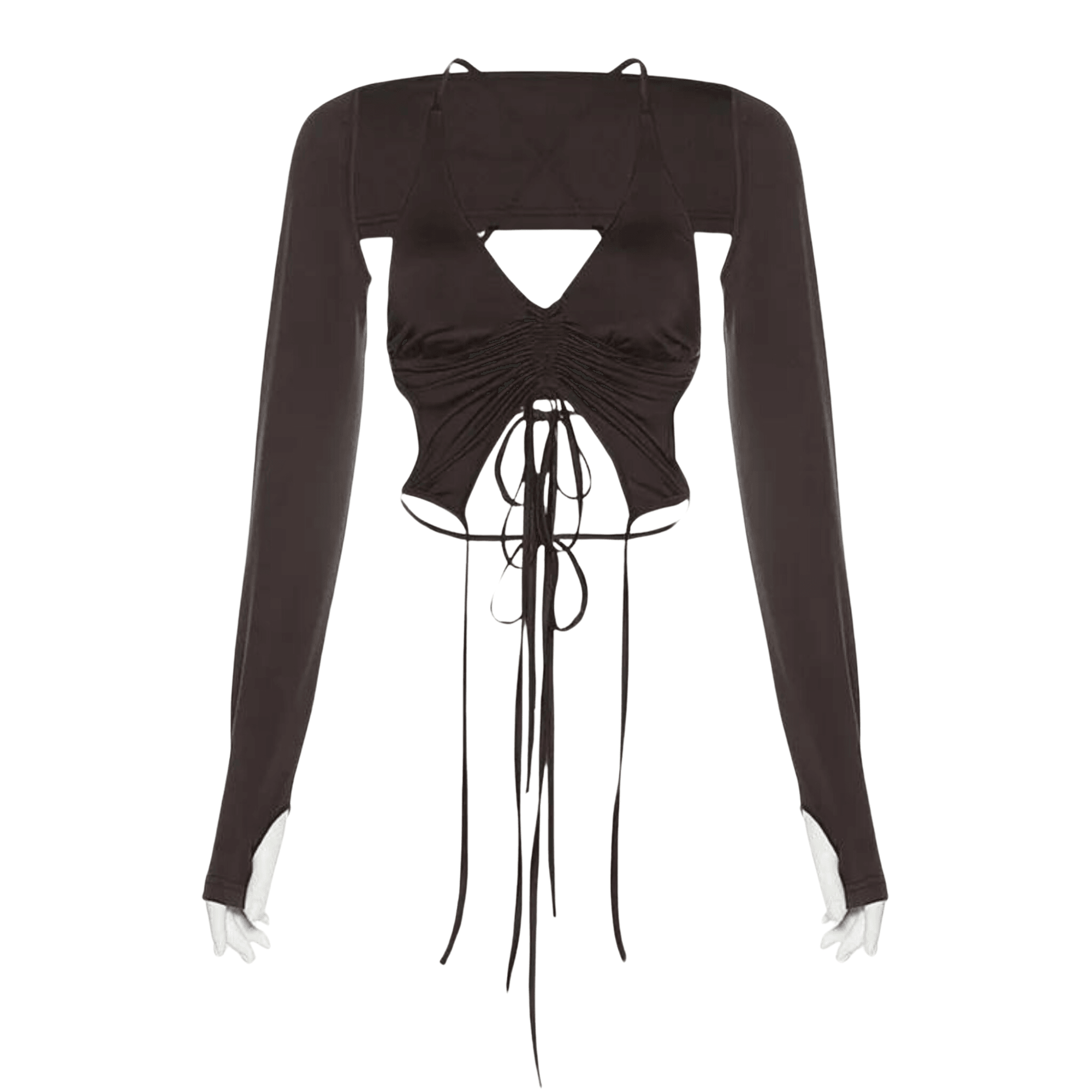 Top à Bretelles Marron Y2K