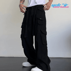 Retro Black Y2K Pants - Y2K Wearhouse