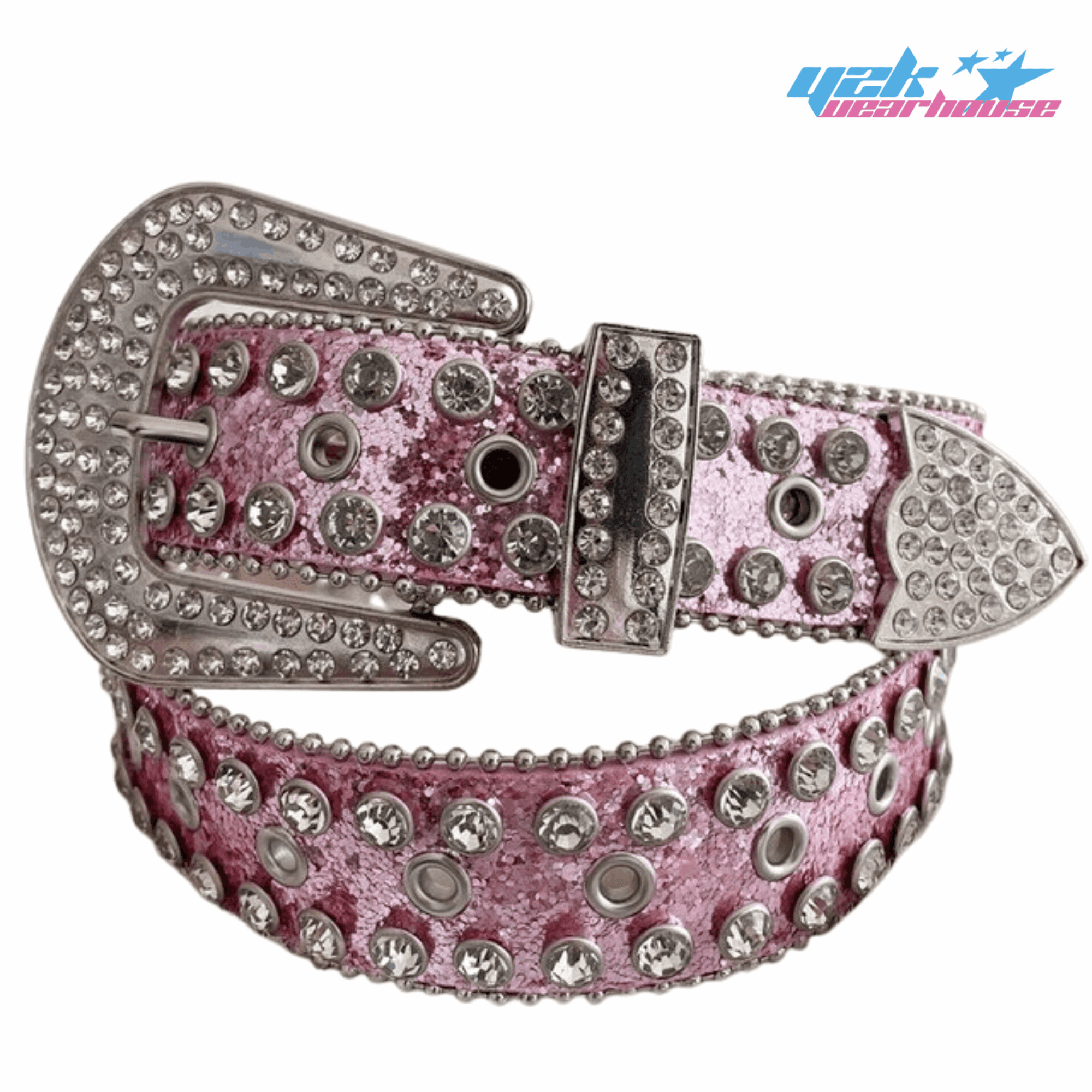 Y2K Pink Rhinestone Belt Y2K Wearhouse - Main Image